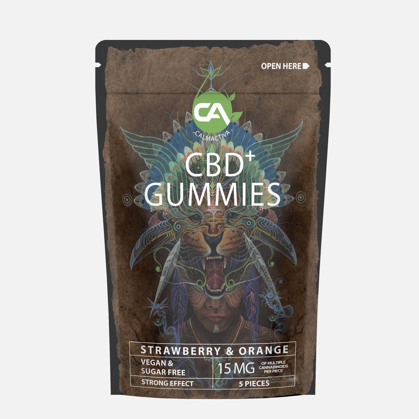 Calmactiva  Hennep+ Gummies Strawberry & Orange  5 p 15 mg - CalmActiva
