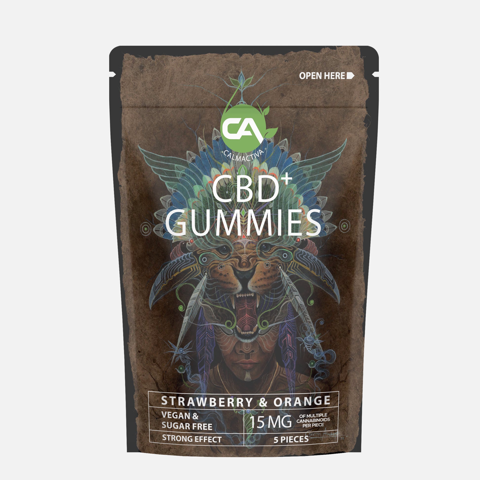 Calmactiva  Hennep+ Gummies Strawberry & Orange  5 p 15 mg - CalmActiva