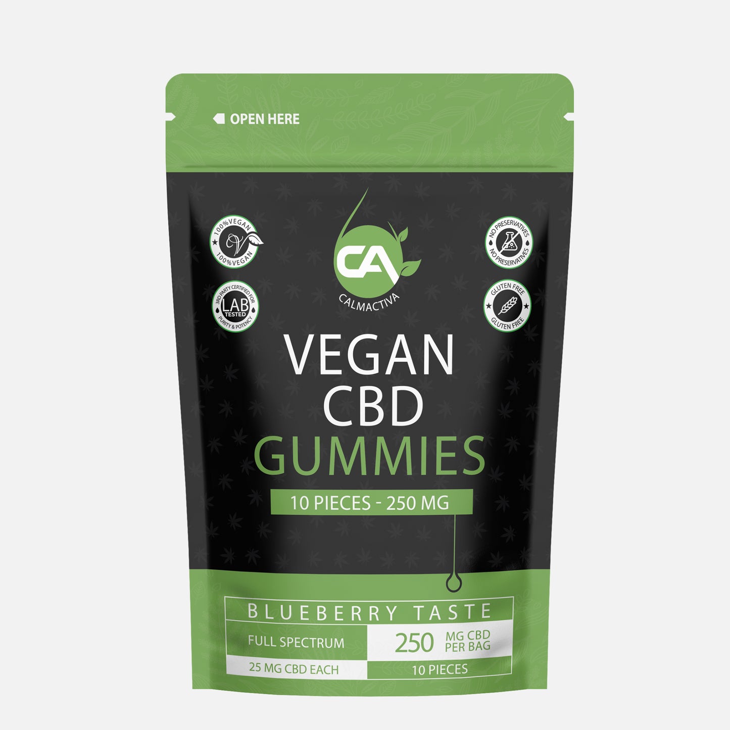 Calmactiva Vegan CBD Gummies 10p Full Spectrum