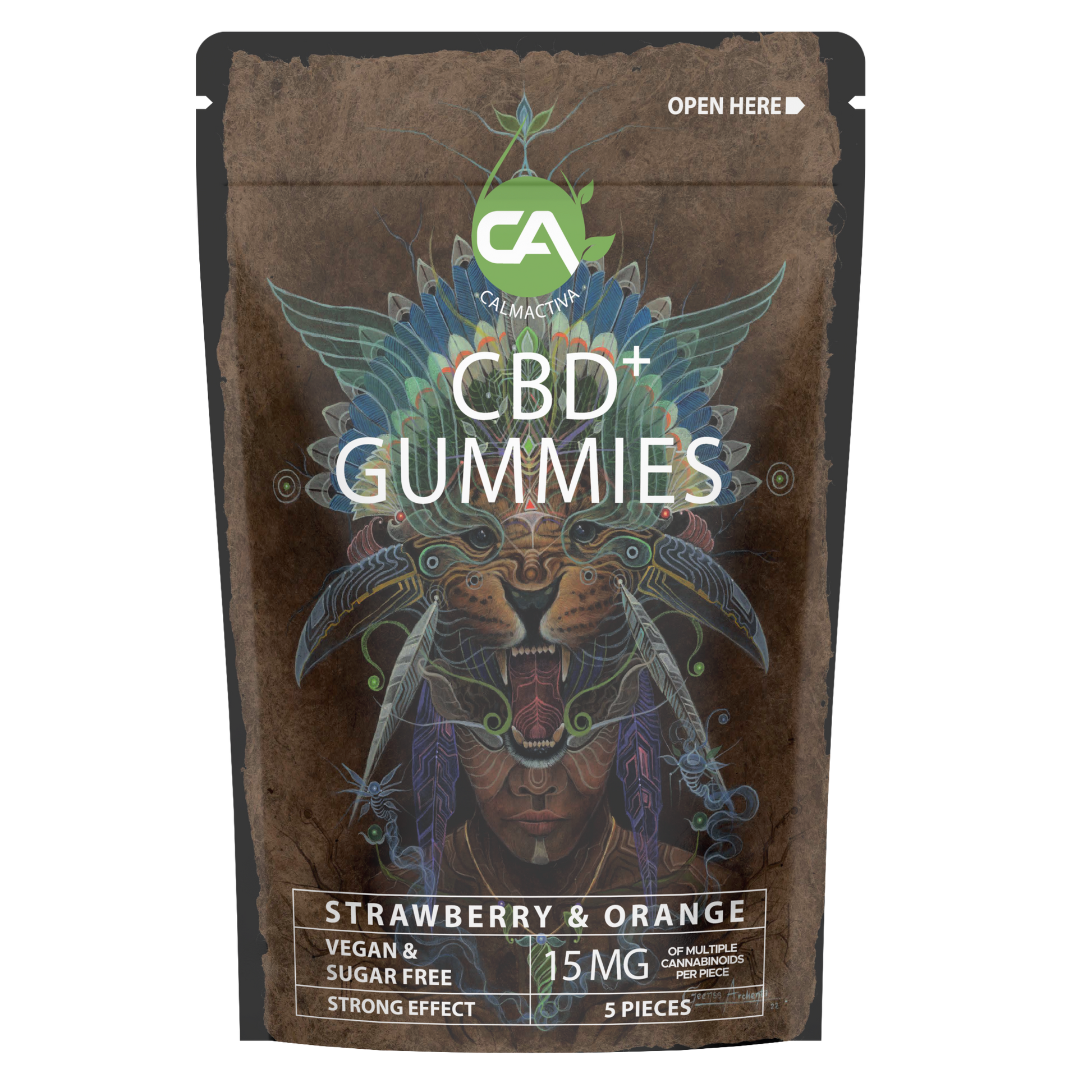 Calmactiva  CBD+ Gummies Strawberry & Orange  5 p 15 mg - CalmActiva